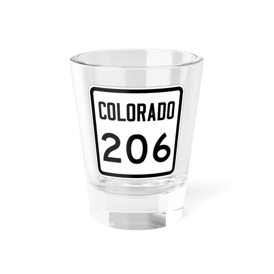 Colorado 206 1946 (Colorado) (Road Sign) Shot Glass 1.5oz-1.5oz-Go Mug Yourself