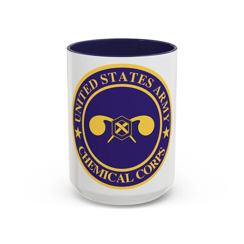 Chemical Corps (U.S. Army) Accent Coffee Mug-15oz-Navy-Go Mug Yourself