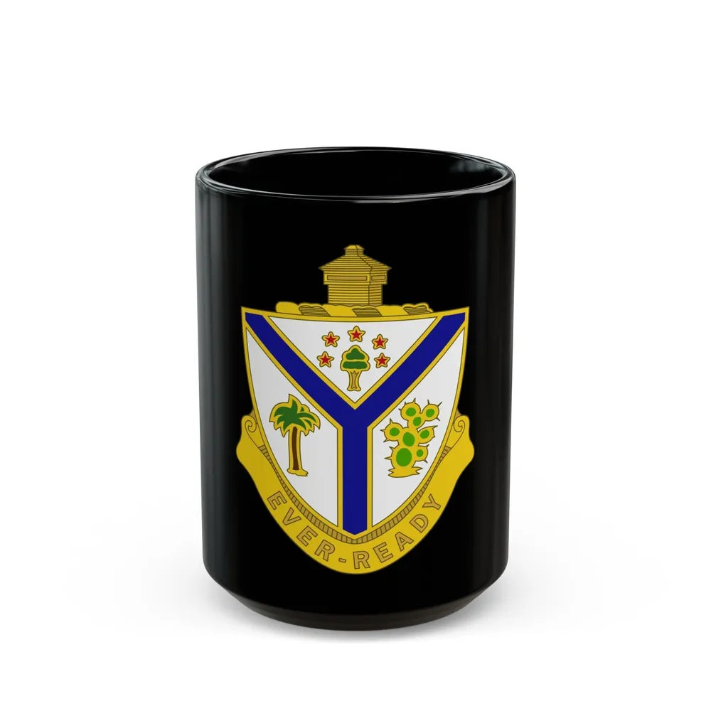 132nd Infantry Regiment (U.S. Army) Black Coffee Mug-15oz-Go Mug Yourself