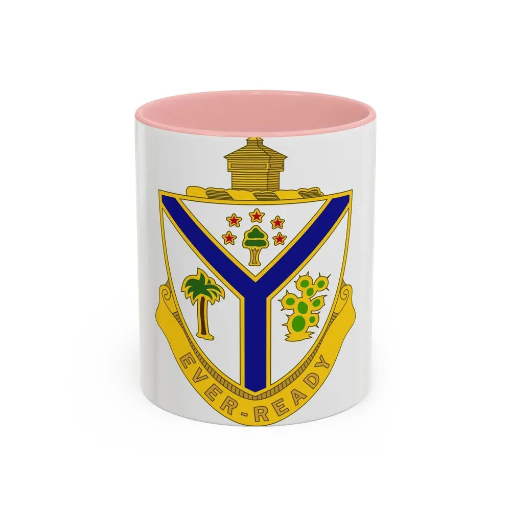 132nd Infantry Regiment (U.S. Army) Accent Coffee Mug 11oz Pink - Go Mug Yourself