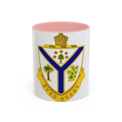 132nd Infantry Regiment (U.S. Army) Accent Coffee Mug 11oz Pink - Go Mug Yourself
