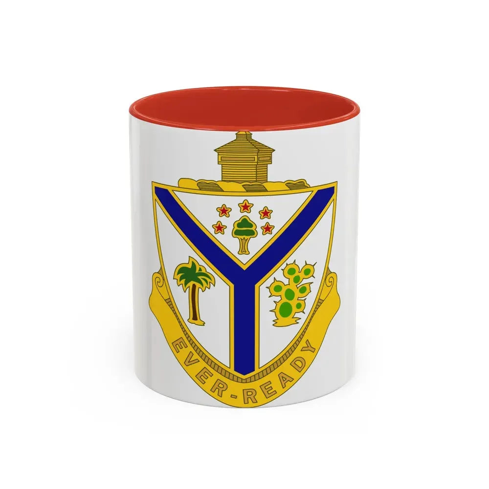132nd Infantry Regiment (U.S. Army) Accent Coffee Mug 11oz Red - Go Mug Yourself