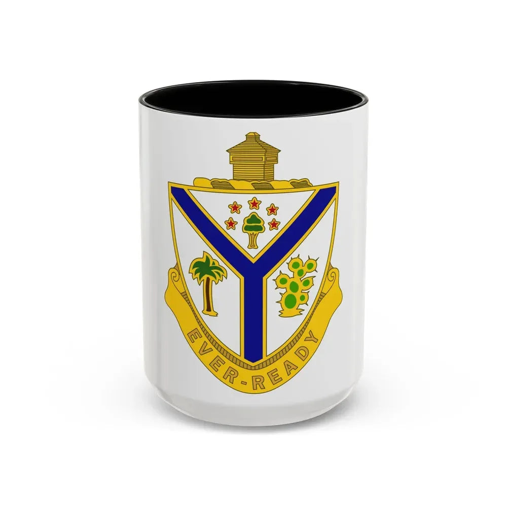 132nd Infantry Regiment (U.S. Army) Accent Coffee Mug 15oz Black - Go Mug Yourself