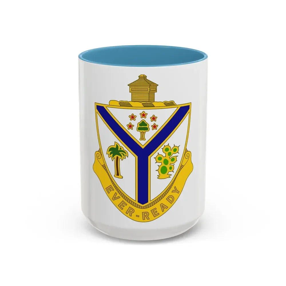 132nd Infantry Regiment (U.S. Army) Accent Coffee Mug 15oz Light Blue - Go Mug Yourself