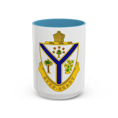 132nd Infantry Regiment (U.S. Army) Accent Coffee Mug 15oz Light Blue - Go Mug Yourself