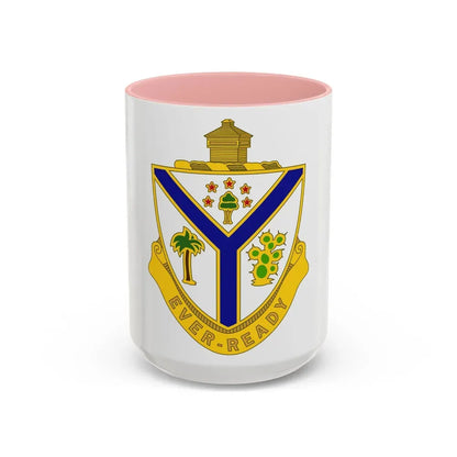 132nd Infantry Regiment (U.S. Army) Accent Coffee Mug 15oz Pink - Go Mug Yourself