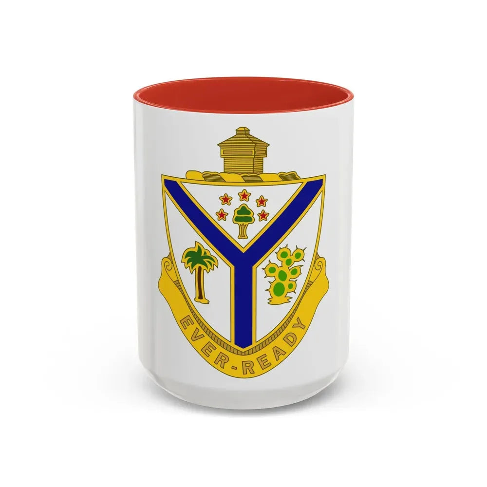 132nd Infantry Regiment (U.S. Army) Accent Coffee Mug 15oz Red - Go Mug Yourself
