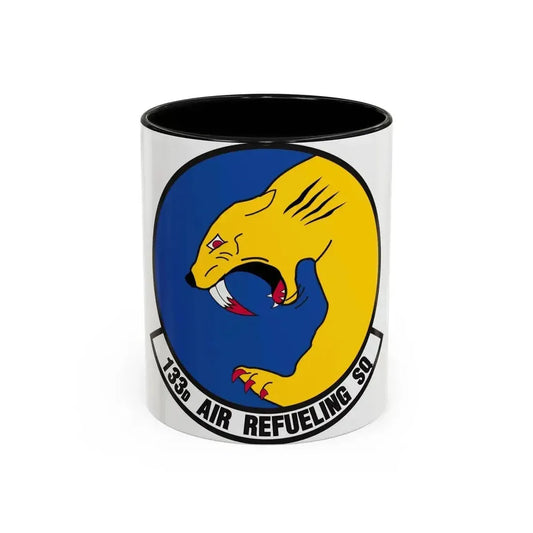 133 Air Refueling Squadron (U.S. Air Force) Accent Coffee Mug 11oz Black - Go Mug Yourself