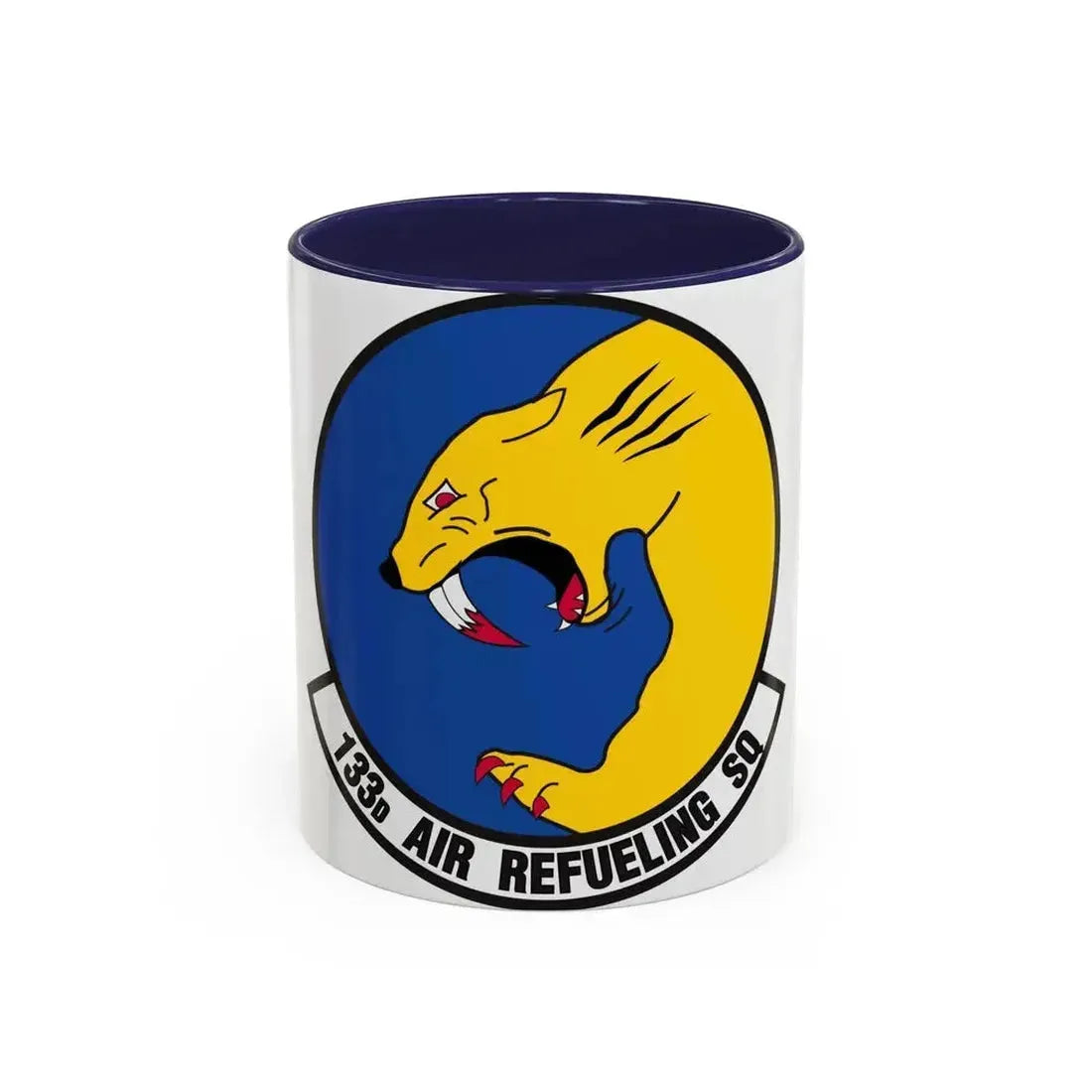 133 Air Refueling Squadron (U.S. Air Force) Accent Coffee Mug 11oz Navy - Go Mug Yourself