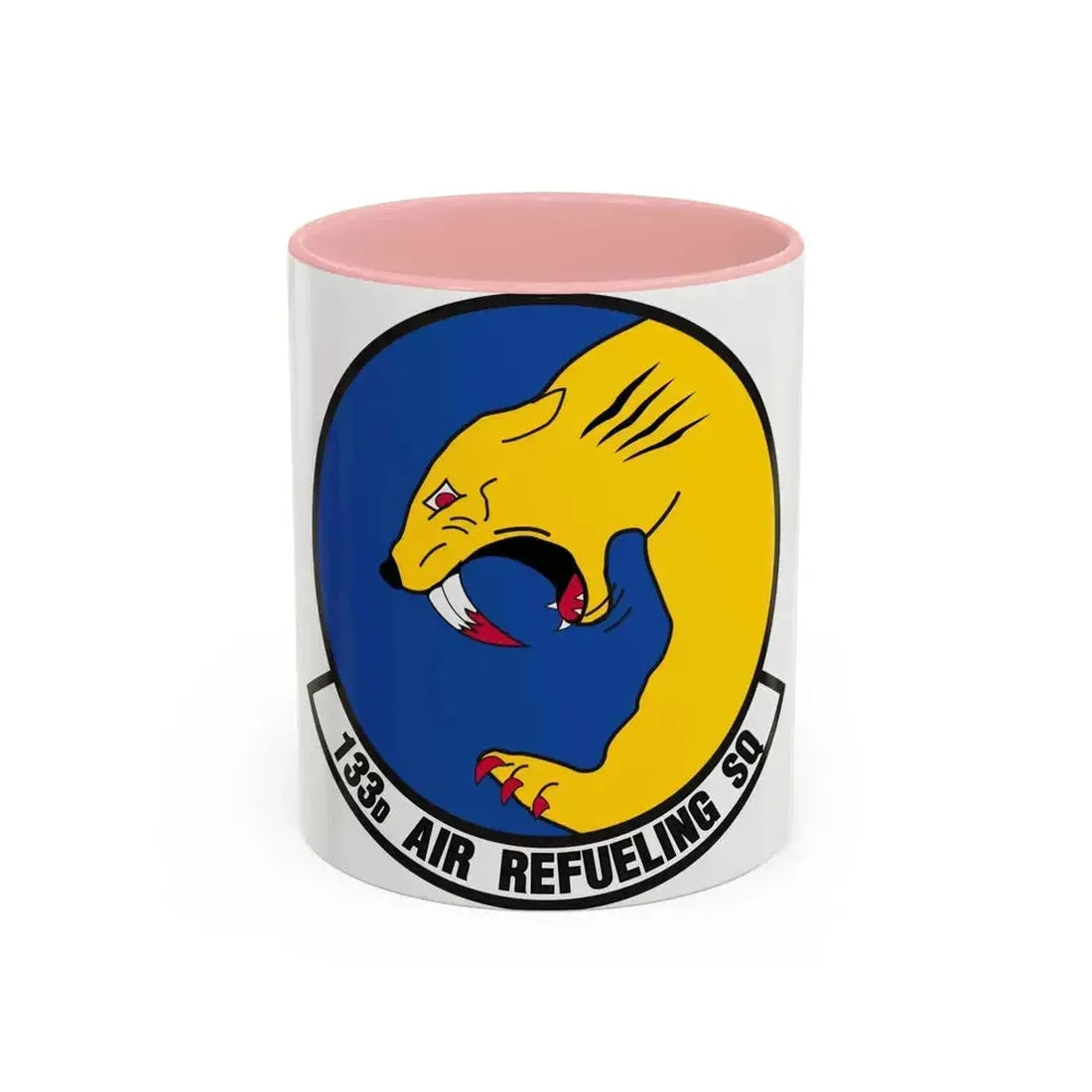 133 Air Refueling Squadron (U.S. Air Force) Accent Coffee Mug 11oz Pink - Go Mug Yourself