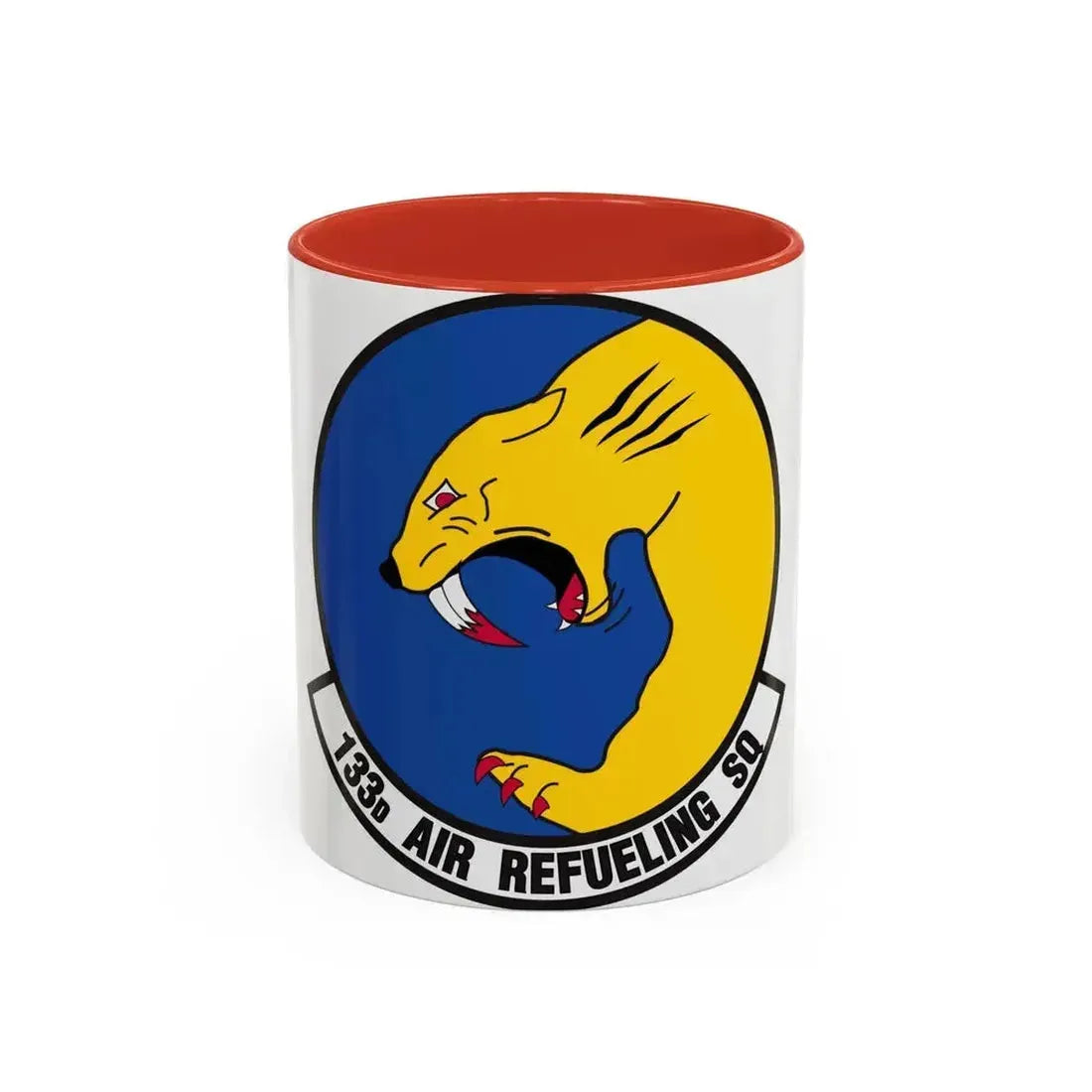 133 Air Refueling Squadron (U.S. Air Force) Accent Coffee Mug 11oz Red - Go Mug Yourself