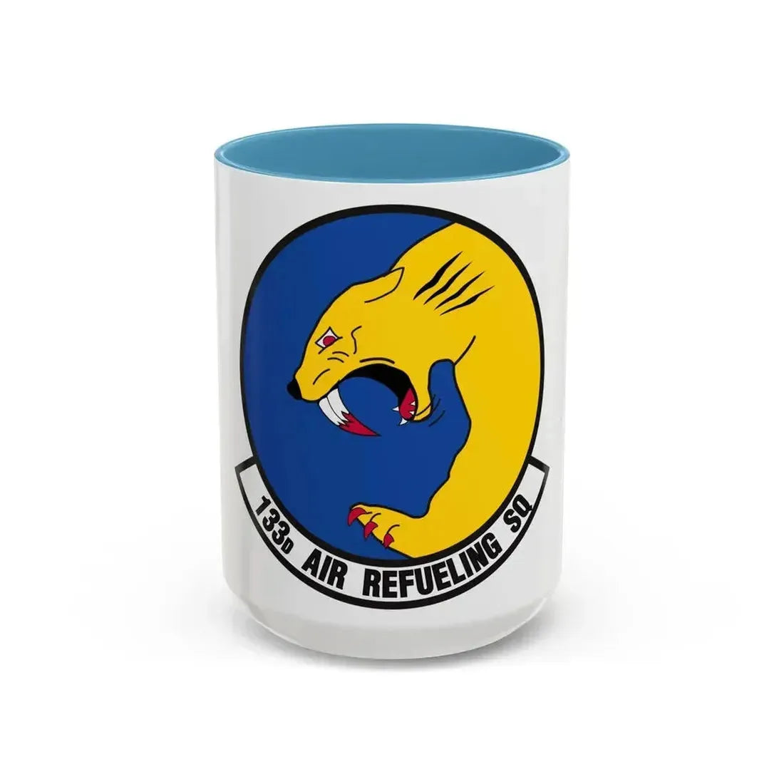 133 Air Refueling Squadron (U.S. Air Force) Accent Coffee Mug 15oz Light Blue - Go Mug Yourself