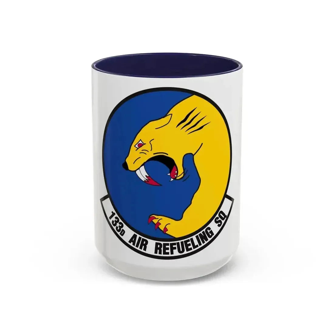 133 Air Refueling Squadron (U.S. Air Force) Accent Coffee Mug 15oz Navy - Go Mug Yourself