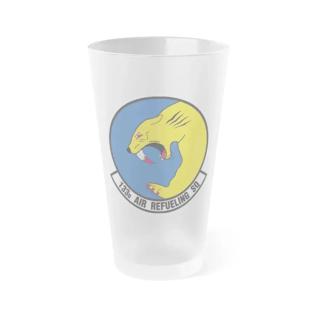 133 Air Refueling Squadron (U.S. Air Force) Frosted Pint Glass 16oz - Go Mug Yourself