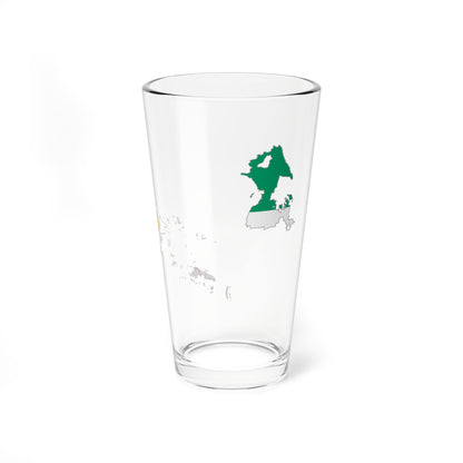 Flag map of Bangsamoro (Philippines) Pint Glass 16oz