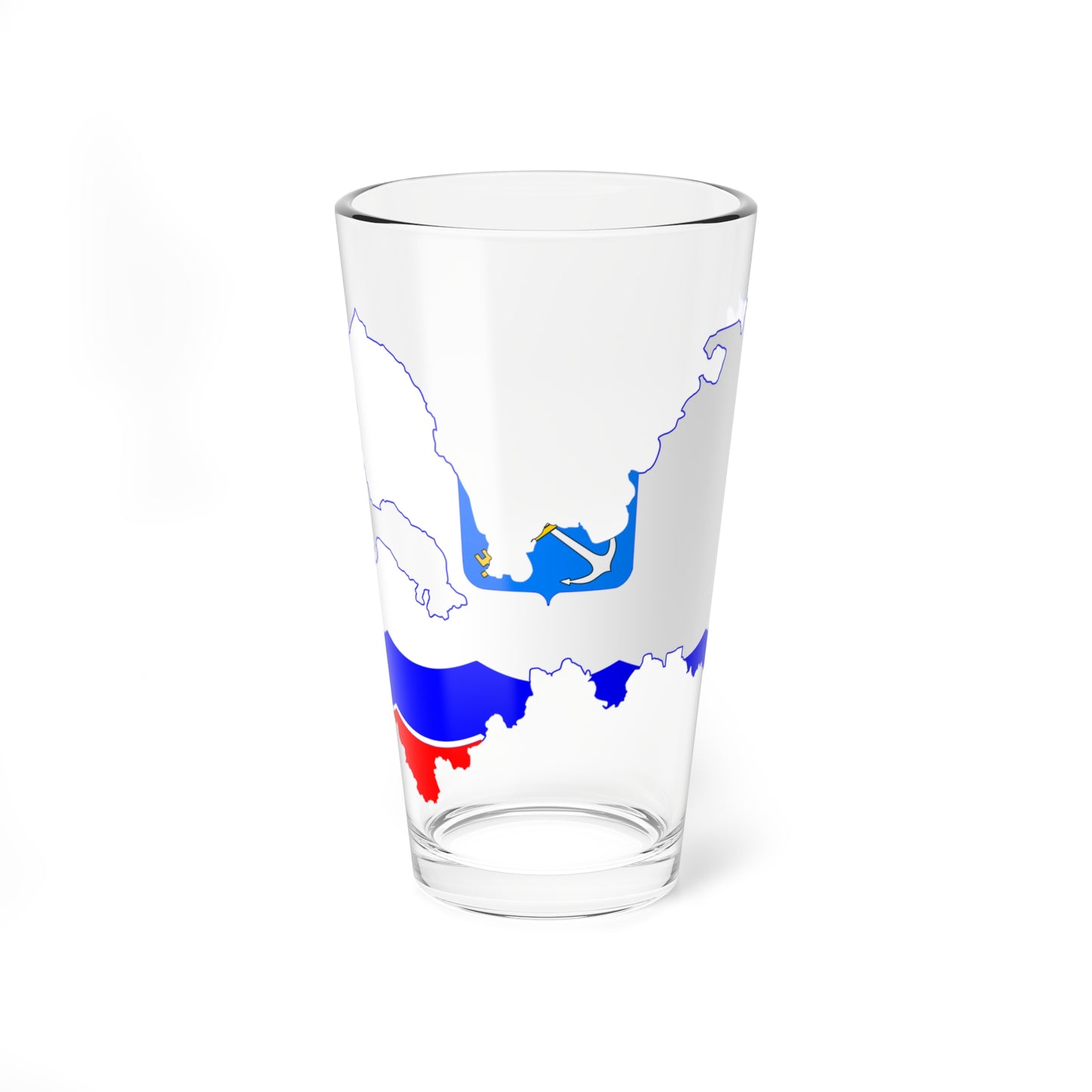 Flag-map of Leningrad Oblast (Russia) Pint Glass 16oz