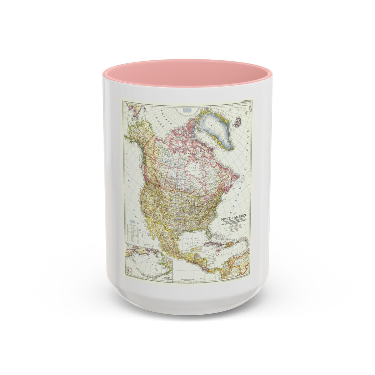 North America (1952) (Map) Accent Coffee Mug