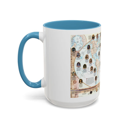World Map - Explorers (1998) (Map) Accent Coffee Mug