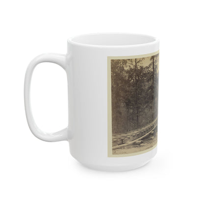 Railroad Bridge With Timber Trestles (U.S. Civil War) White Coffee Mug