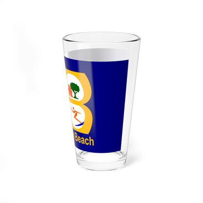 Flag of Huntington Beach California (United States) Pint Glass 16oz