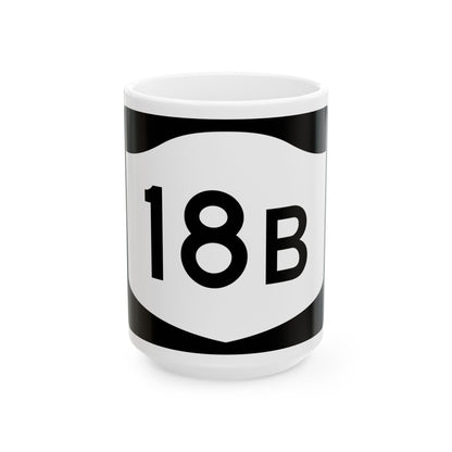 NY-18B (New York) (Road Sign) White Coffee Mug