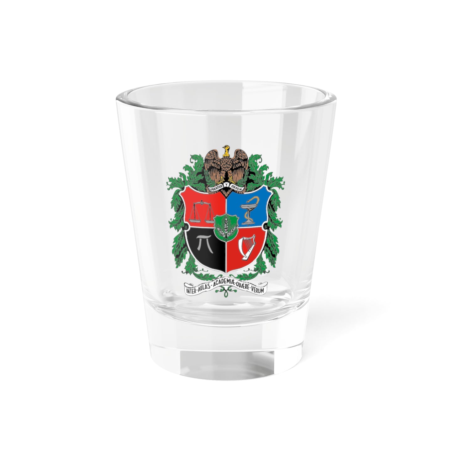Escudo Universidad Nacional de Colombia (Colombia) (Coat of Arms) Shot Glass 1.5oz