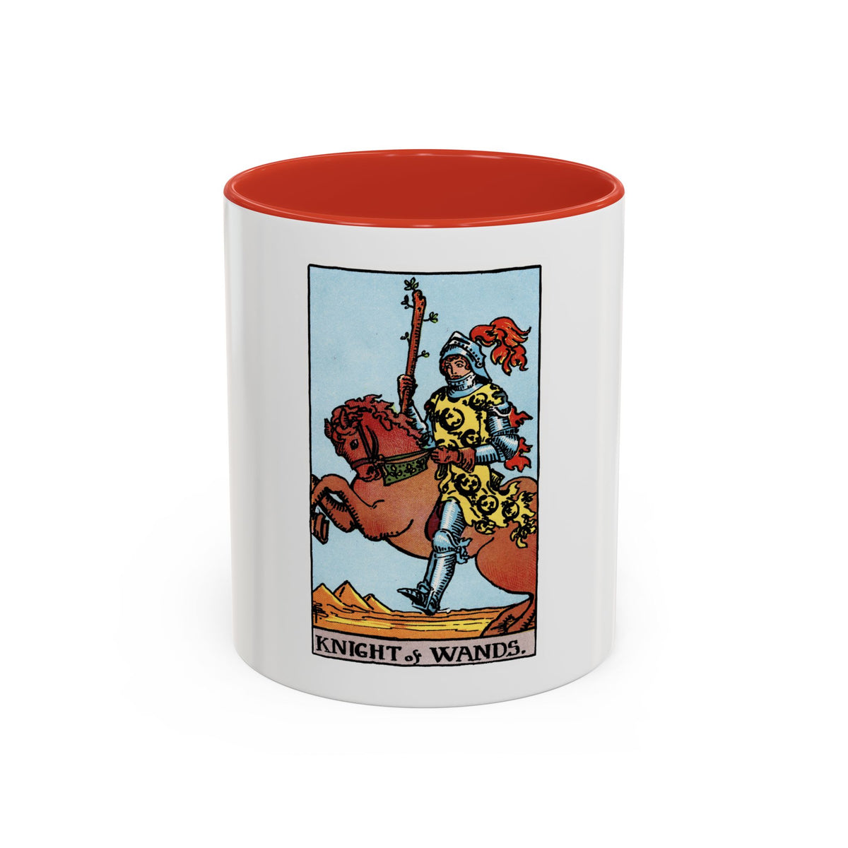 The Knight of Wands (Tarot Card) Accent Coffee Mug
