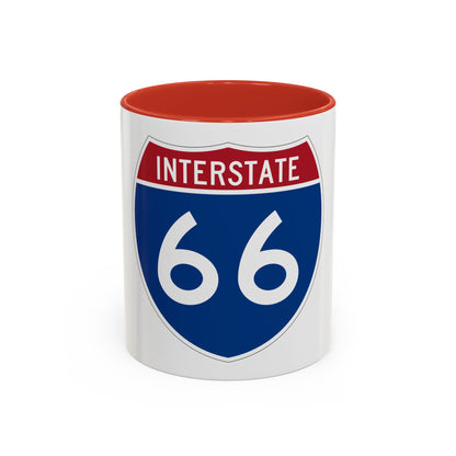 Interstate 66 (U.S. Highways) Accent Coffee Mug