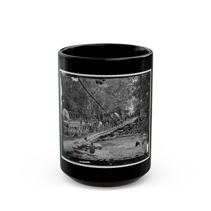 Chickahominy River, Va. Grapevine Bridge Built May 27-28, 1862, By The 5th New Hampshire Infantry Under Col. Edward E. Cross (U.S. Civil War) Black Coffee Mug
