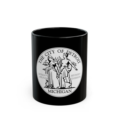 Seal of Detroit - Black Coffee Mug