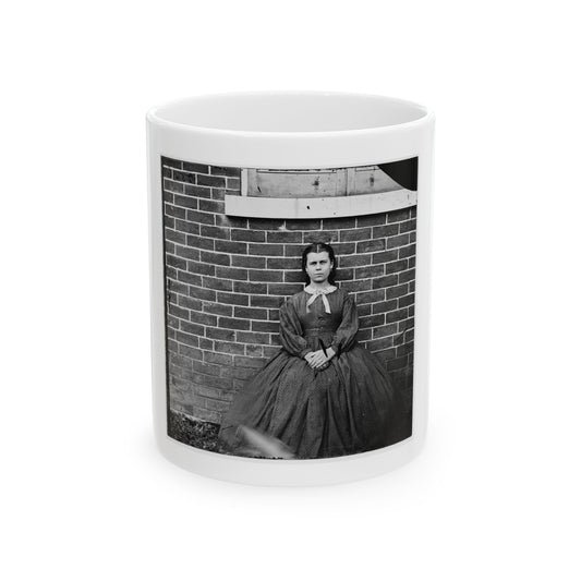 Aiken's Landing, Virginia (Vicinity). Young Girl At Aiken House (U.S. Civil War) White Coffee Mug