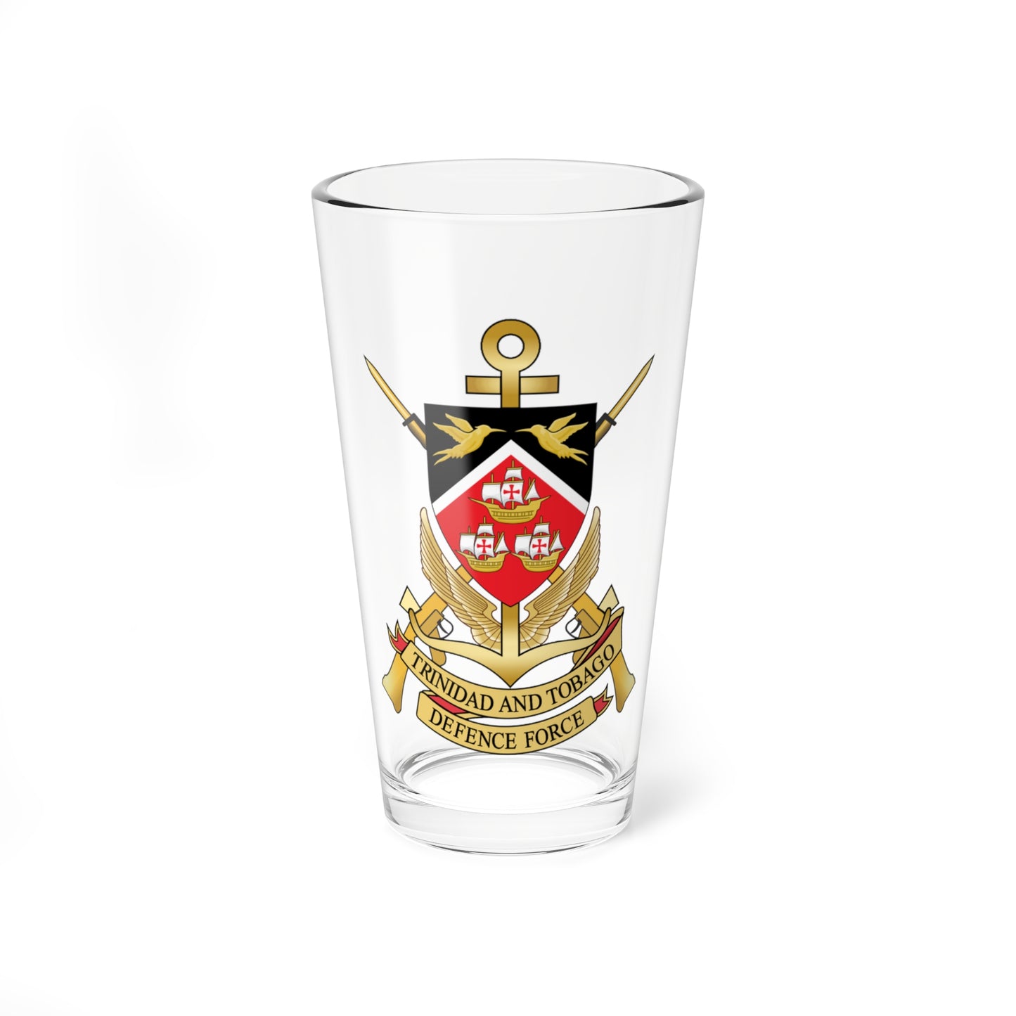 Trinidad and Tobago Defence Force emblem (Trinidad and Tobago) (Coat of Arms) Pint Glass 16oz