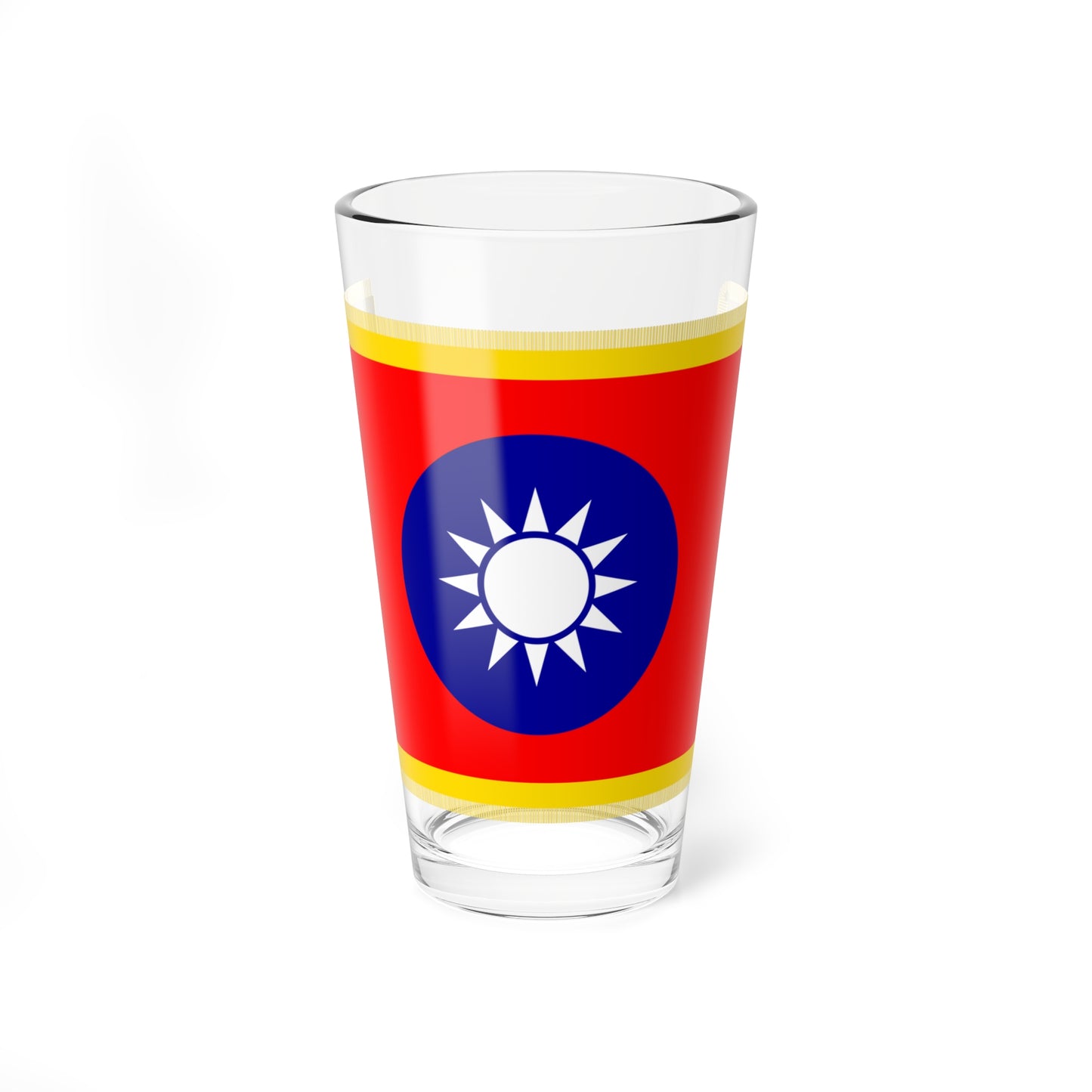 Commander-in-Chief Flag of the Republic of China fringed (China) Pint Glass 16oz