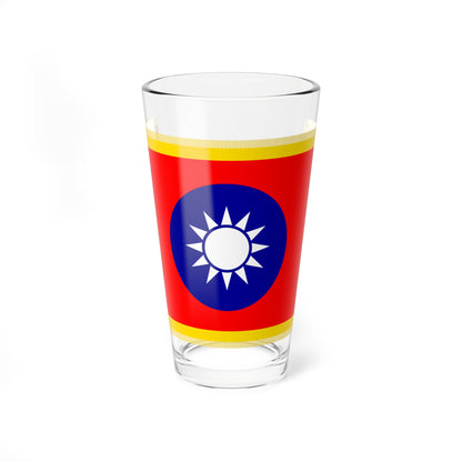 Commander-in-Chief Flag of the Republic of China fringed (China) Pint Glass 16oz