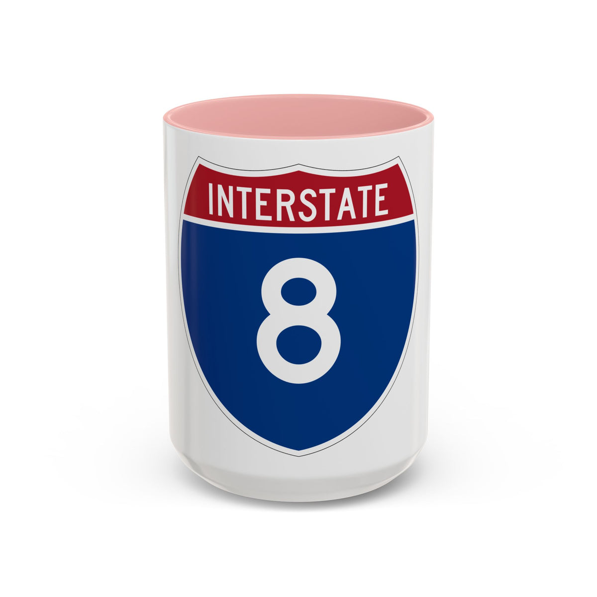 Interstate 8 (U.S. Highways) Accent Coffee Mug