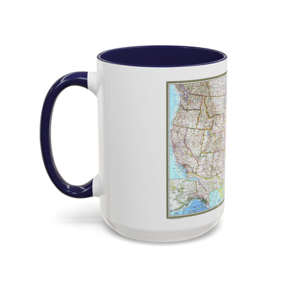USA - The United States (1968) (Map) Accent Coffee Mug