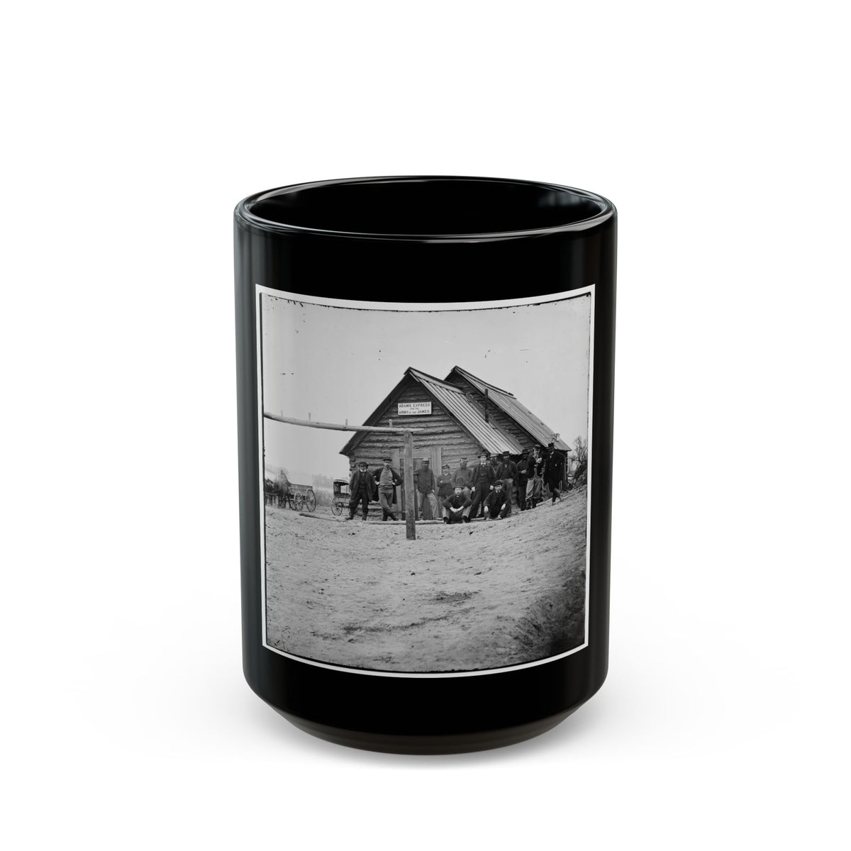 Bermuda Hundred, Va. Adams Express Office, Army Of The James (U.S. Civil War) Black Coffee Mug