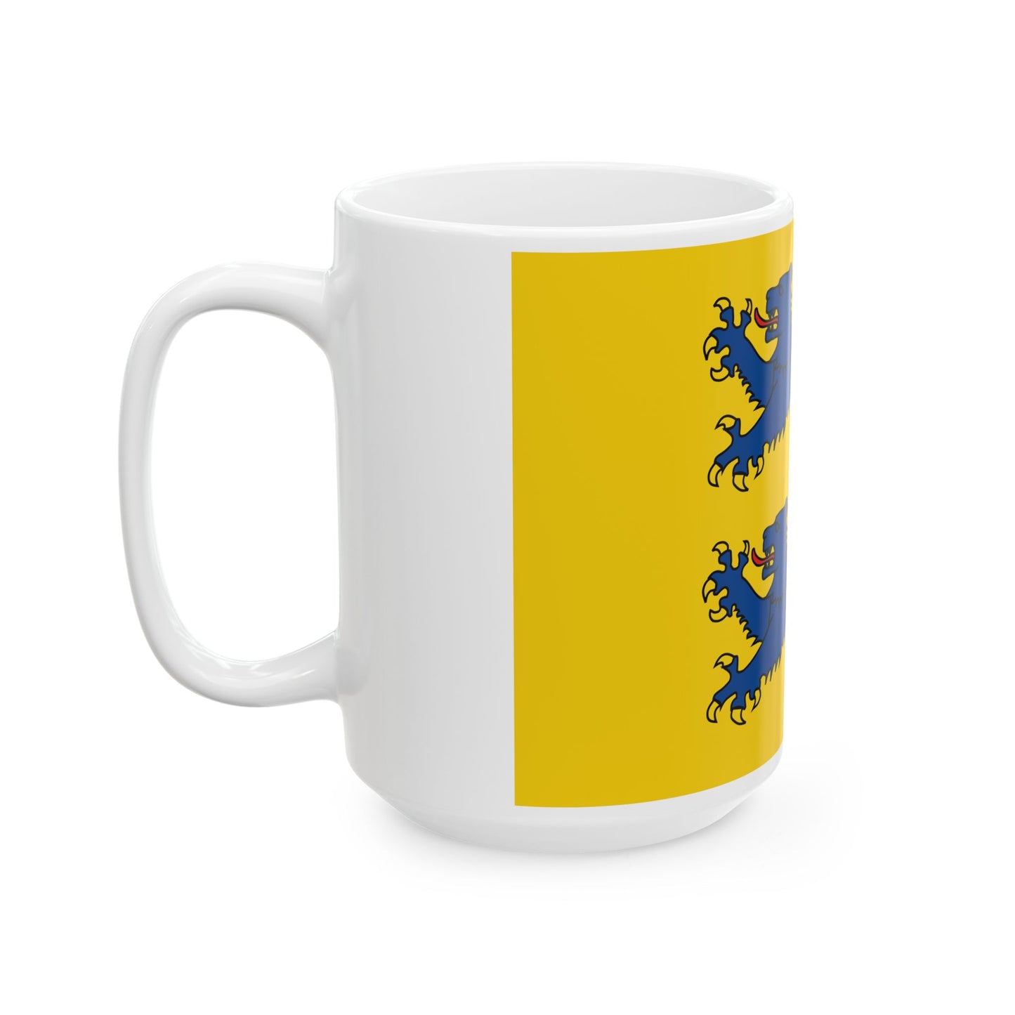 Bandera danesos Slesvig Sud (Germany) White Coffee Mug