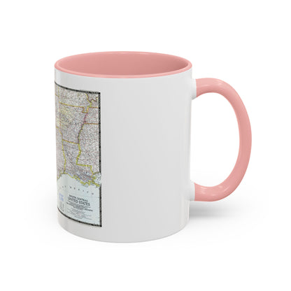 USA - South Central (1947) (Map) Accent Coffee Mug