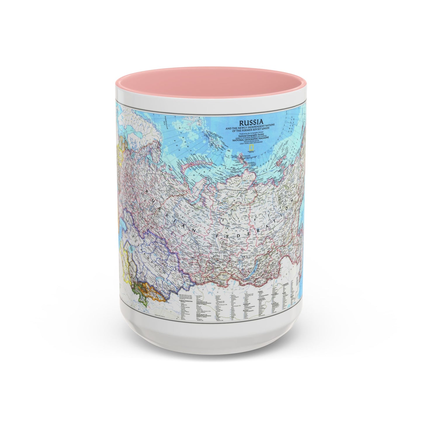 Russia and the Newly Independent Nations (1993) (Map) Accent Coffee Mug