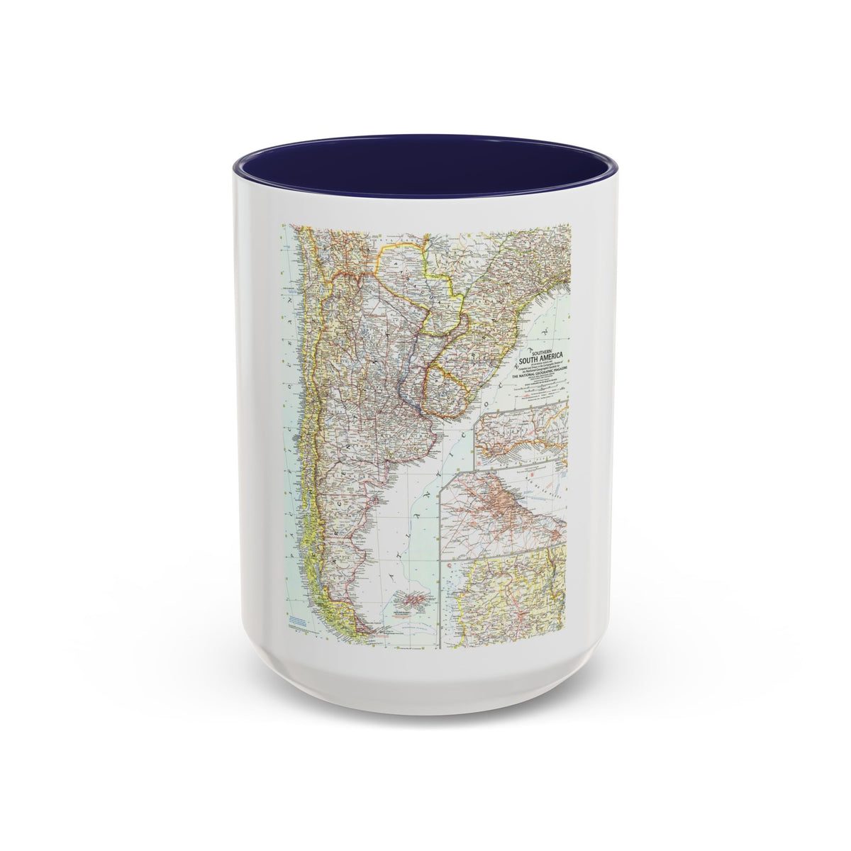 South America - Southern (1958) (Map) Accent Coffee Mug