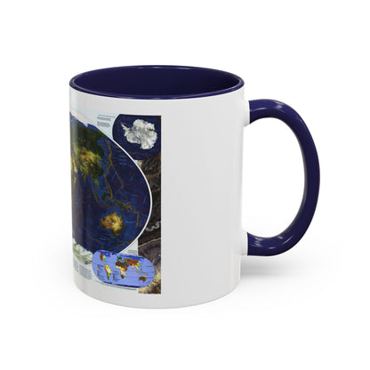 World Map - Physical Earth 1 (1998) (Map) Accent Coffee Mug