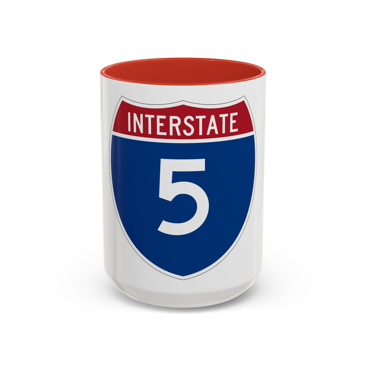 Interstate 5 (U.S. Highways) Accent Coffee Mug