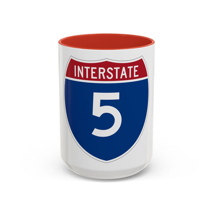Interstate 5 (U.S. Highways) Accent Coffee Mug