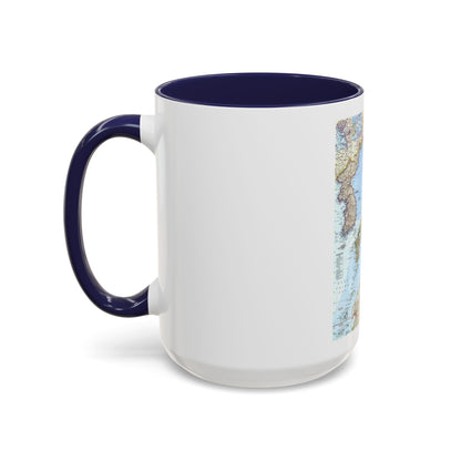 Japan and Korea (1960) (Map) Accent Coffee Mug
