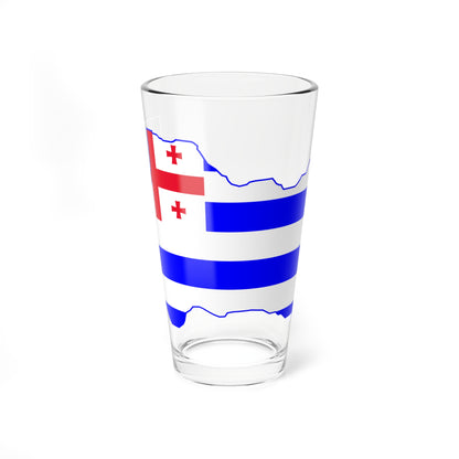 Flag map of Adjara (Georgia) Pint Glass 16oz