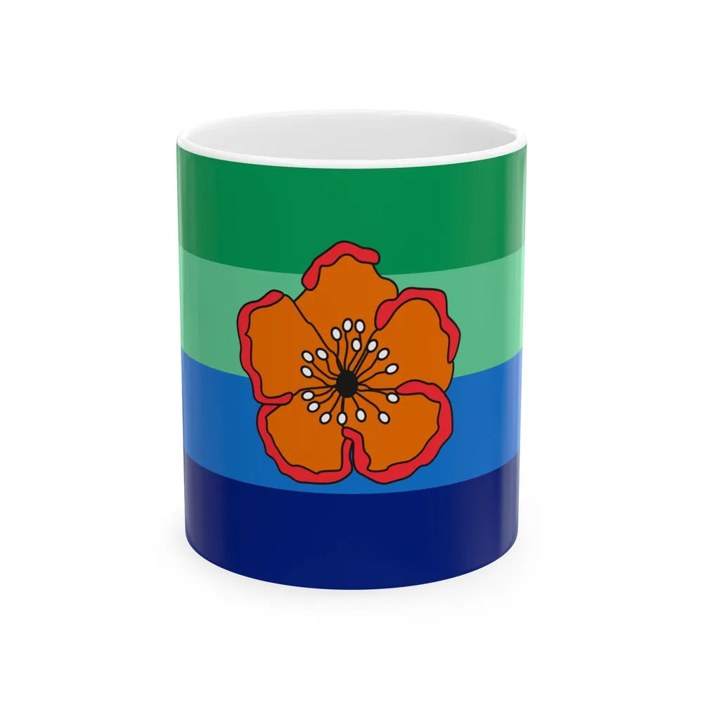 Flag of Angaur Palau - White Coffee Mug-11oz-Go Mug Yourself