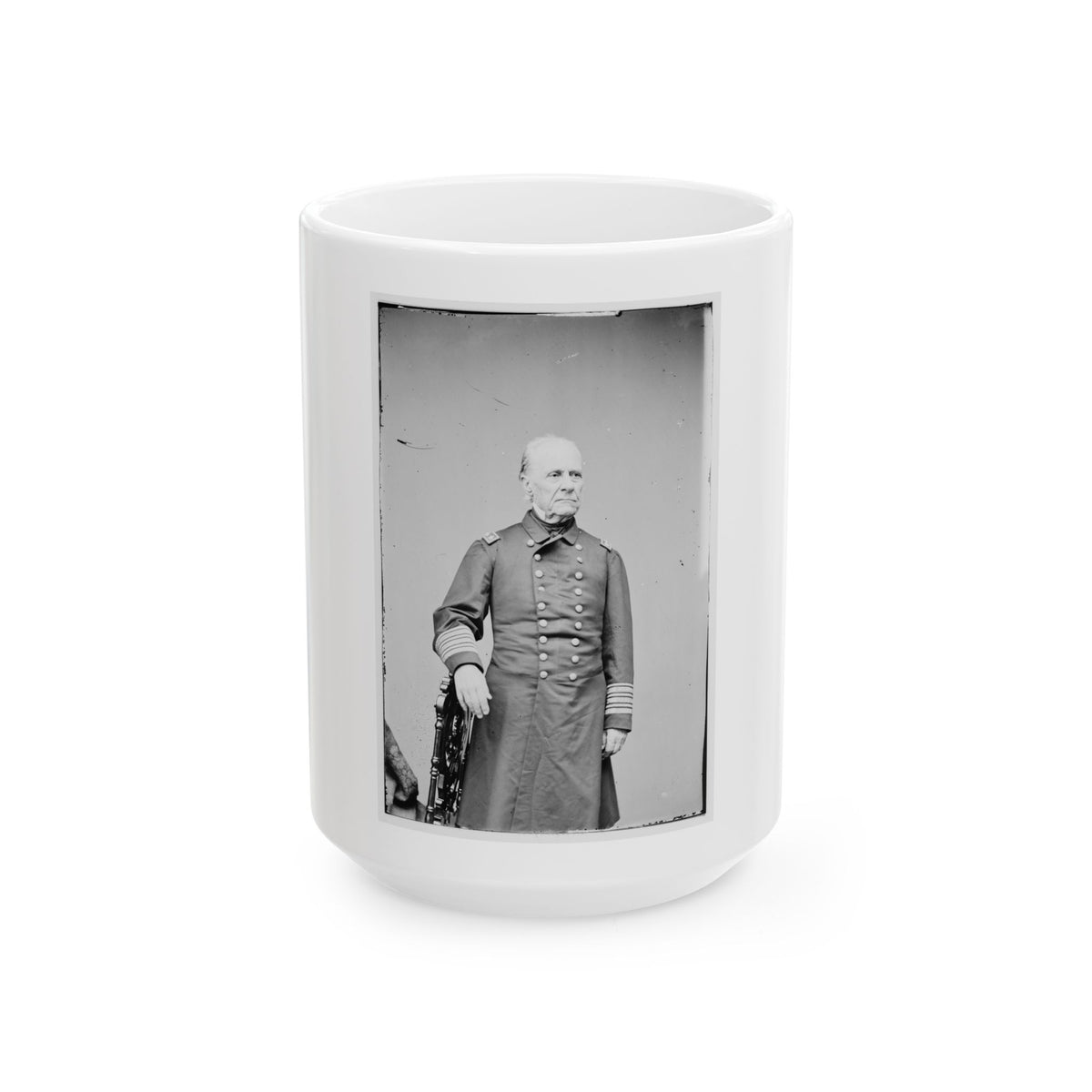Portrait Of Rear Adm. William B. Shubrick, Officer Of The Federal Navy (U.S. Civil War) White Coffee Mug