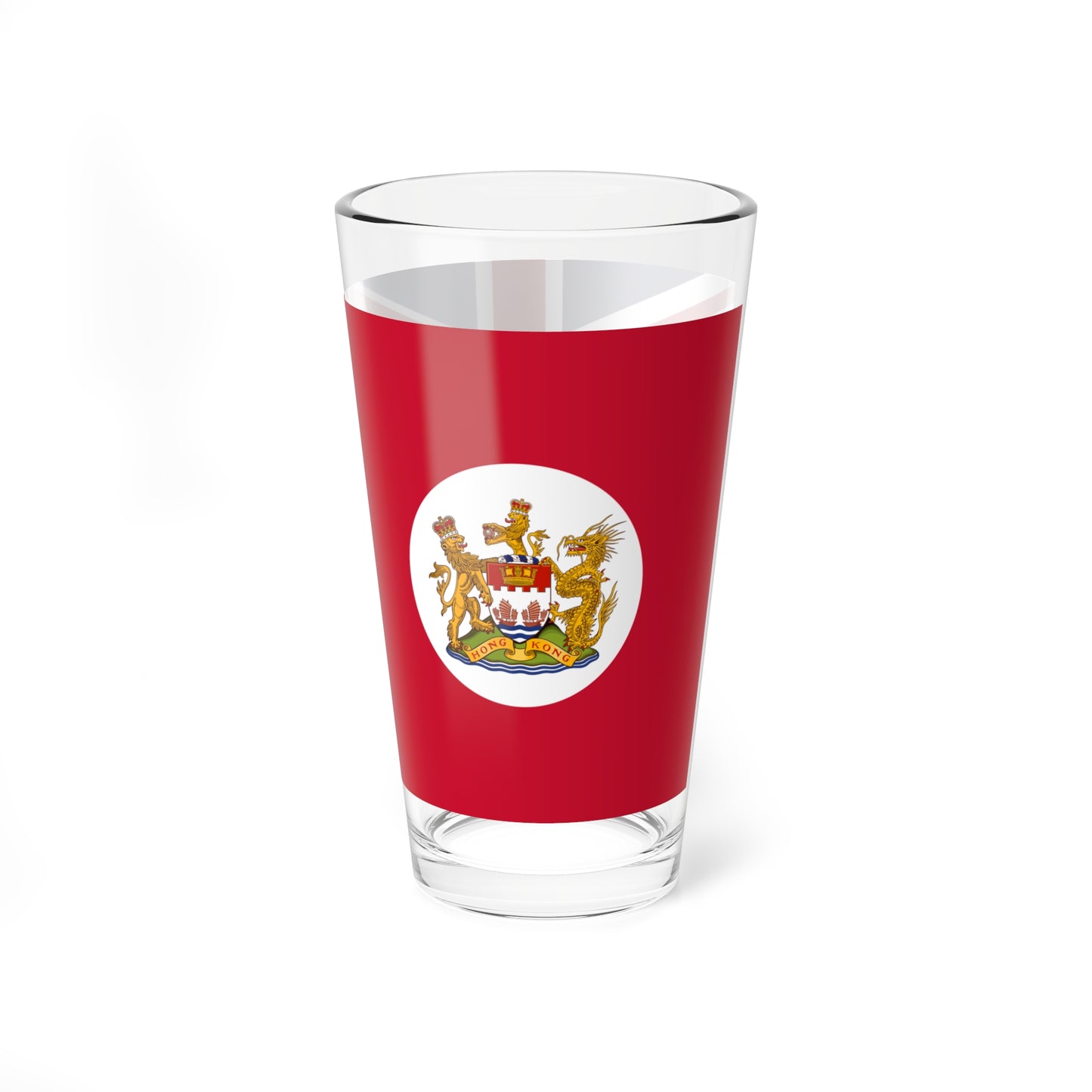 Flag of Hong Kong 1959-1997 unofficial Red Ensign (China) Pint Glass 16oz