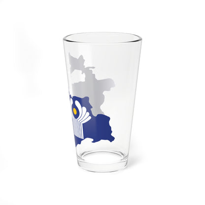 Flag-map of Tajikistan CIS (Tajikistan) Pint Glass 16oz